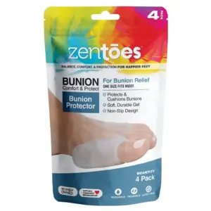 ZenToes Gel Bunion Guards | 4 pack | Cushions & Protects | Bunion Relief | One Size
