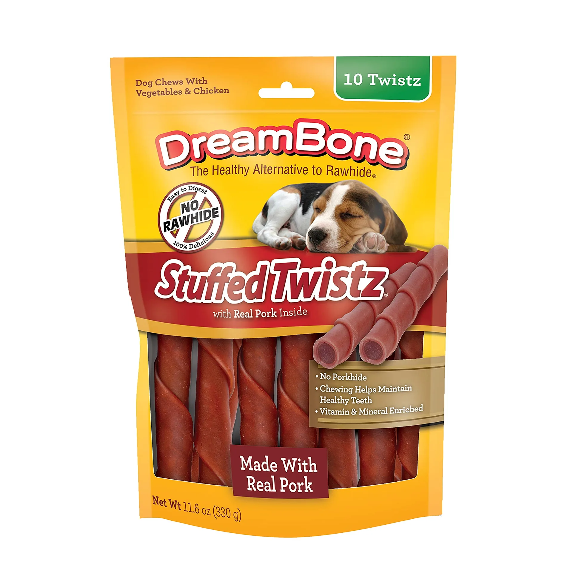 DreamBone Stuffed Twistz 10 Count | Rawhide-Free ATT1Chews