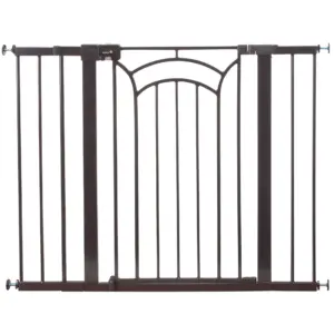 Safety 1st Easy Install Tall and Wide Walk-Through Baby Gate 29-47 | Bronze | Decor