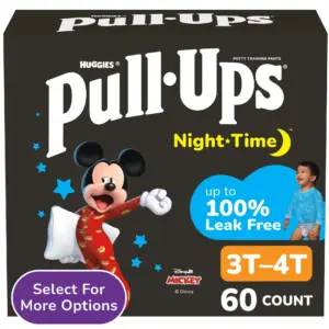 Pull-Ups Boys' Night-Time Potty Training Pants | 3T-4T (32-40 lbs) | 60 Ct (Select for More) | 60 Count