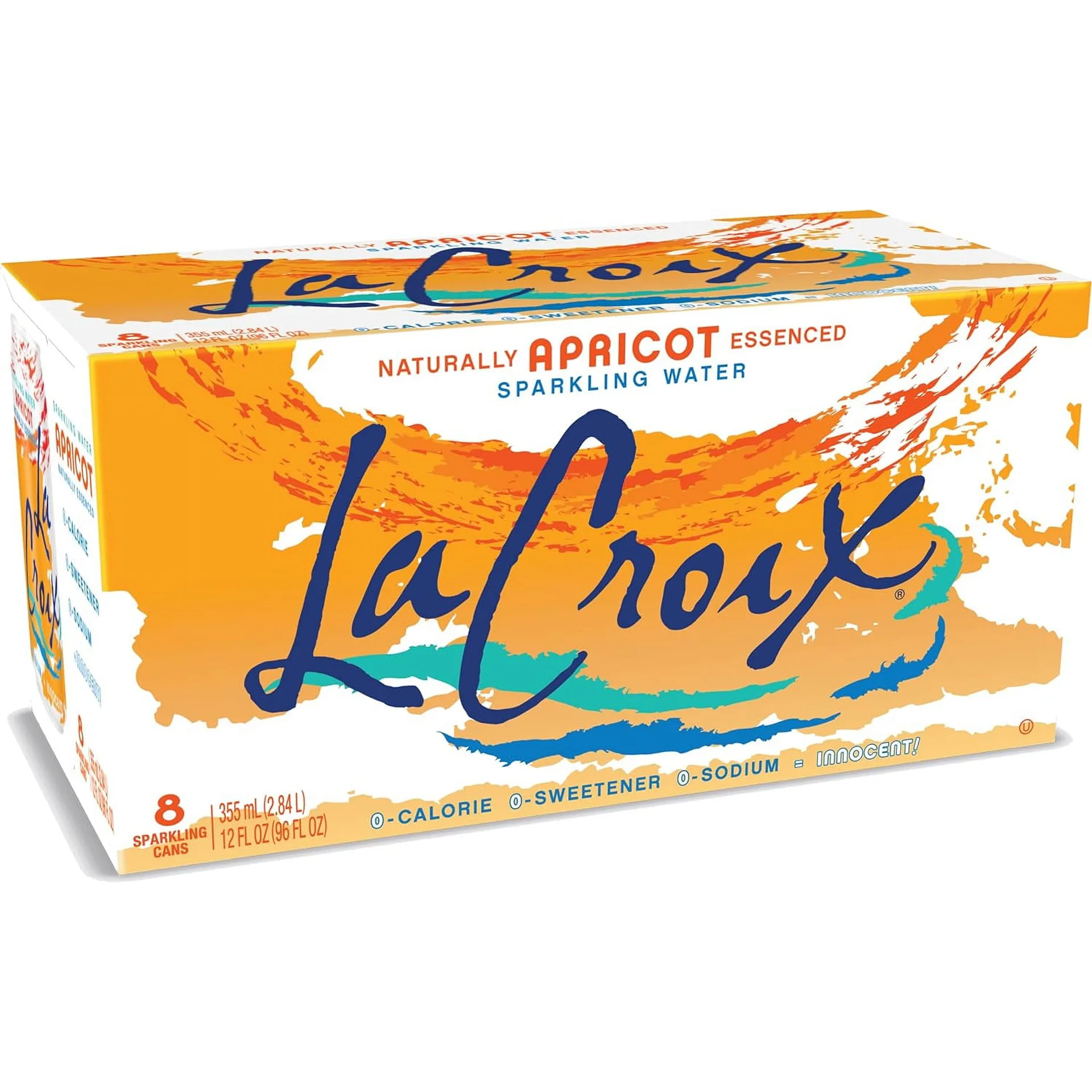 La Croix Sparkling Water Apricot 8 Pack 12 Ounce (Pack of 3) | Apricot Water