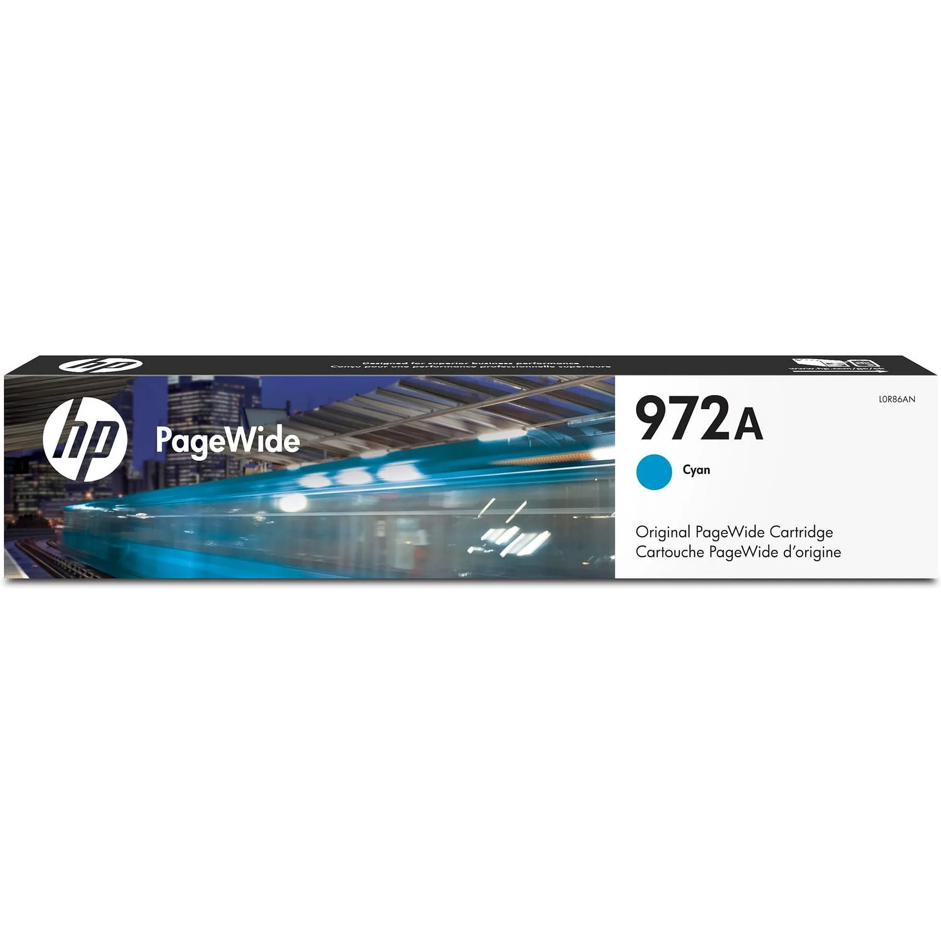 HP 972A Cyan Original PageWide Cartridge | ~3,000 pages | L0R86AN
