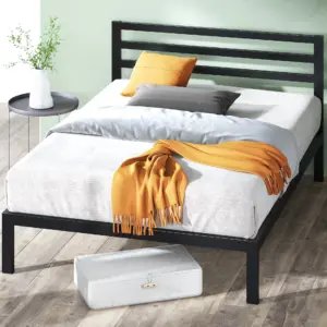 Zinus Mia 38 Metal Platform Bed Frame with Headboard | Queen