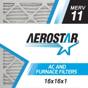 16x16x1 AC & Furnace Air Filter by Aerostar | MERV 11 | Box of 6