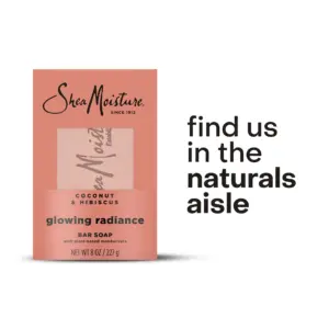 SheaMoisture Bar Soap Coconut and Hibiscus Glowing Radiance | 8 Ounce | 8 Ounce (230 g) | 1 | Scented