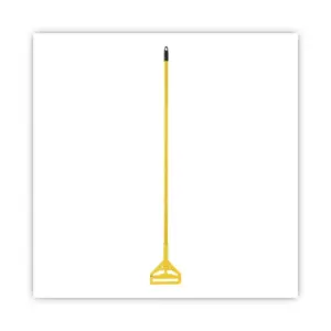 Boardwalk BWK620 60 Inch. Quick Change Side-Latch Plastic Mop Head Aluminum Handle | Yellow