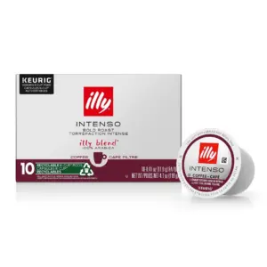 illy K-Cup Coffee Pods | Intenso Bold Roast | 100% Arabica | 10 Ct | Single