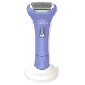 Remington WDF5030A Smooth and Silky 4-Blade Foil Shaver for Women | Wet/Dry with Bikini Trimmer | Purple/White