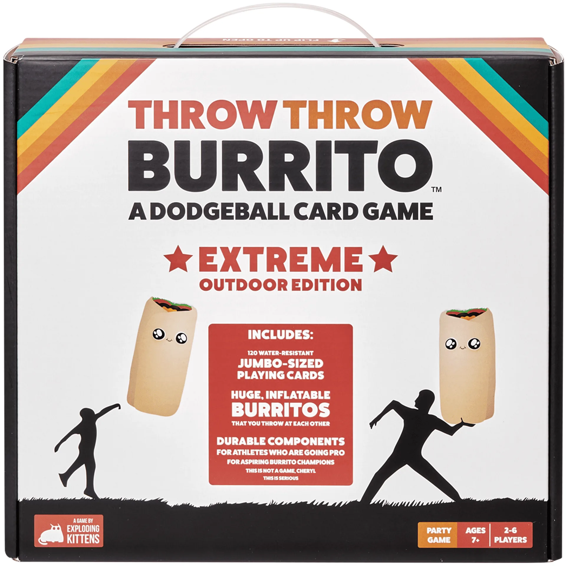 Throw Throw Burrito Extreme Outdoor Party Game by Exploding Kittens | Ages 7 & up | 2-6 Players
