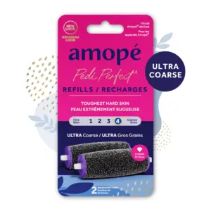 Amope Pedi Perfect Electronic Foot File Refills | Ultra Coarse | Removes Hard & Dead Skin | 2 Count