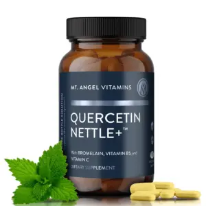 Mt. Angel Vitamins' Quercetin Nettle+ | Seasonal Allergy Support | Promotes Healthy Histamine Release | Immune Boosting with Vitamin C | Bromelain | and Nettle Leaf | 60 Vegetarian Tablets