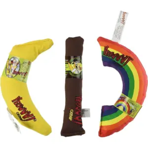 Yeowww Cat Toys Filled with 100% Organic Catnip Leaf Flower Handmade Inch USA | Combo Banana/Rainbow/Cigar | Banana/Rainbow/Cigar