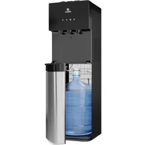 Avalon Bottom Load Water Cooler 3 Temp | Stainless/Black. 41 Inch