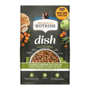 Rachael Ray Nutrish Dish Chicken and Brown Rice Recipe With Veggie and Fruit Blend Dry Dog Food | 23 lb. Bag | 23 lbs
