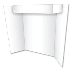 Eco Brites Too Cool Tri-Fold Poster Boards | Corrugated Paperboard | 24 x 36 | White/White | 1