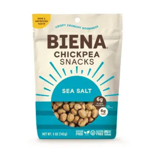 Biena Chickpeas Snacks | Sea Salt | 5 Ounce Bag