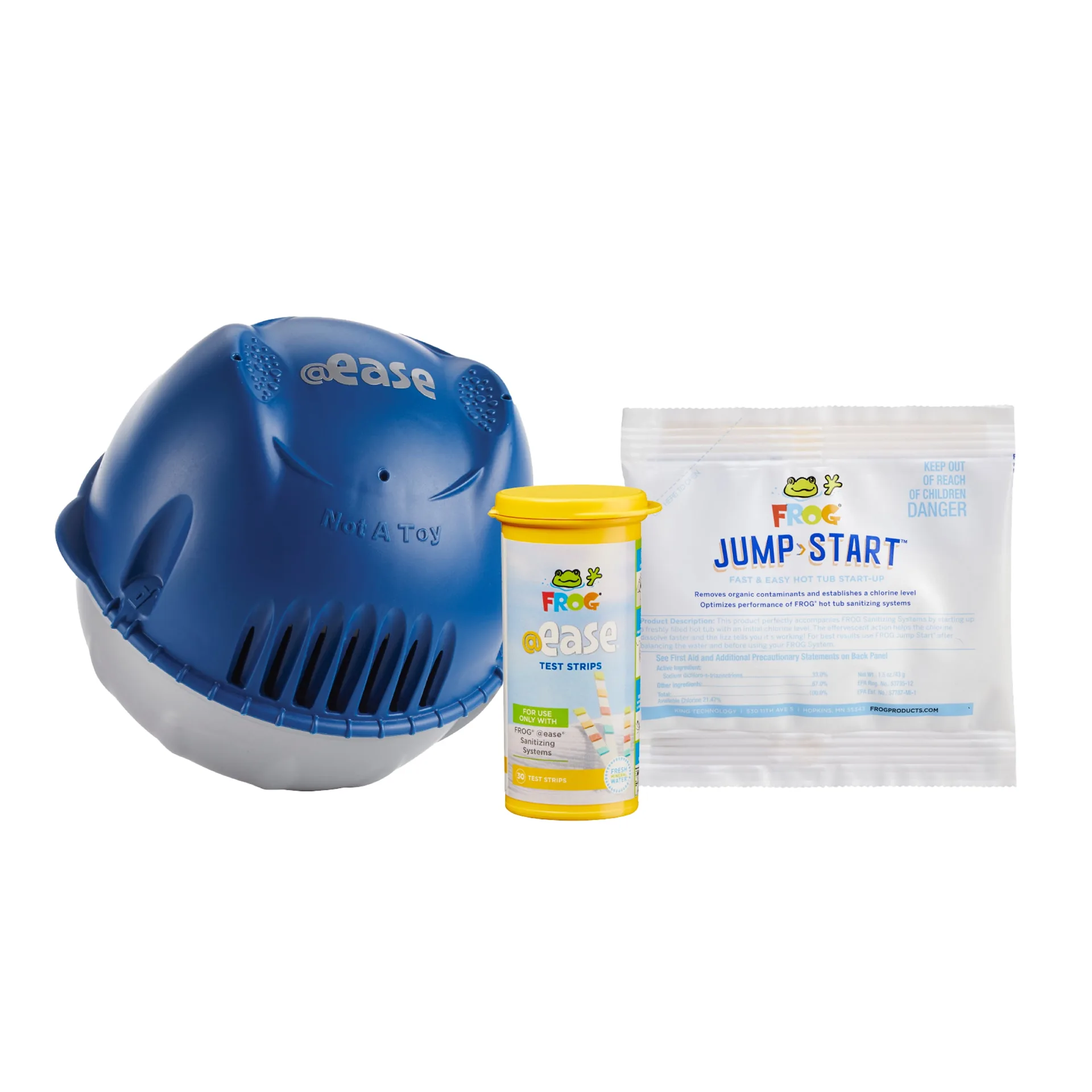 FROG @ease Floating Sanitizing System for Hot Tubs | Quick & Easy Self-Regulating Hot Tub Sanitizer with Sanitizing Minerals & SmartChlor Technology | 1 ct