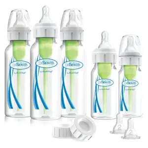 Dr. Browns Natural Flow Options+ Anti-colic Baby Bottles Newborn Feeding Set (Premium Edition)