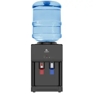 Hot/Cold Top Loading Countertop Water Cooler Dispenser With Child Safety Lock. UL Listed (Premium Edition)
