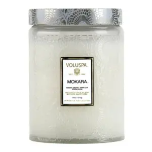 Voluspa Mokara Large Embossed Glass Jar Candle (18oz) (Premium Edition)