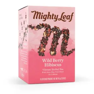 Mighty Leaf Tea Wild Berry Hibiscus | Herbal Tea | 15 Tea Bags