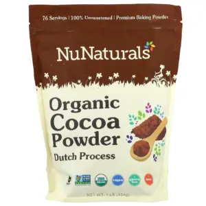 NuNaturals Organic Cocoa Powder | 1 lb (454 g)