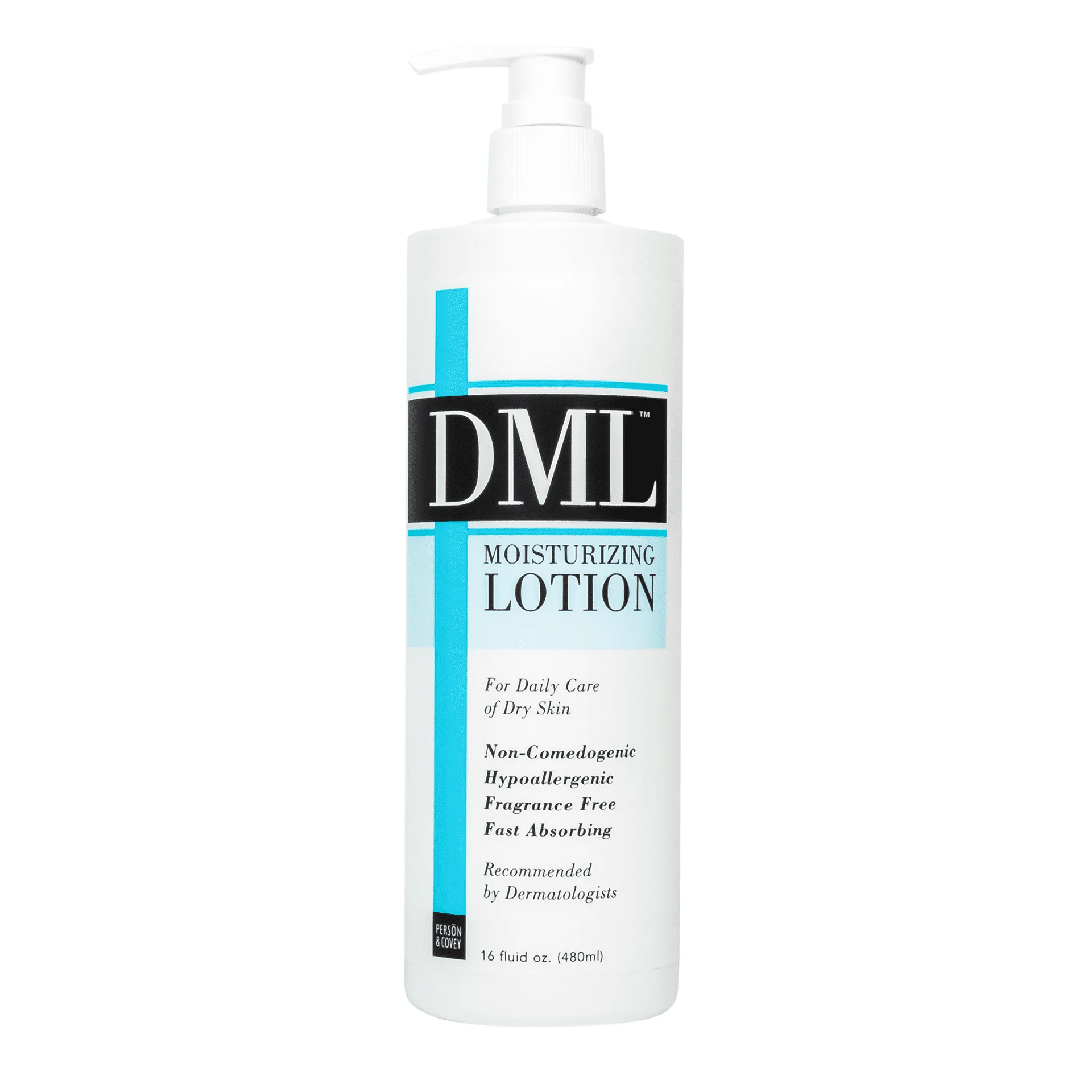 DML Moisturizing Lotion | 16 Ounce Pump Bottle | Unscented Skin Care for Women & Men