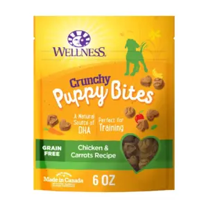 Wellness Puppy Treats | Natural | Training Treat | Grain Free | Crunchy Chicken and Carrot (6 Ounce bag)