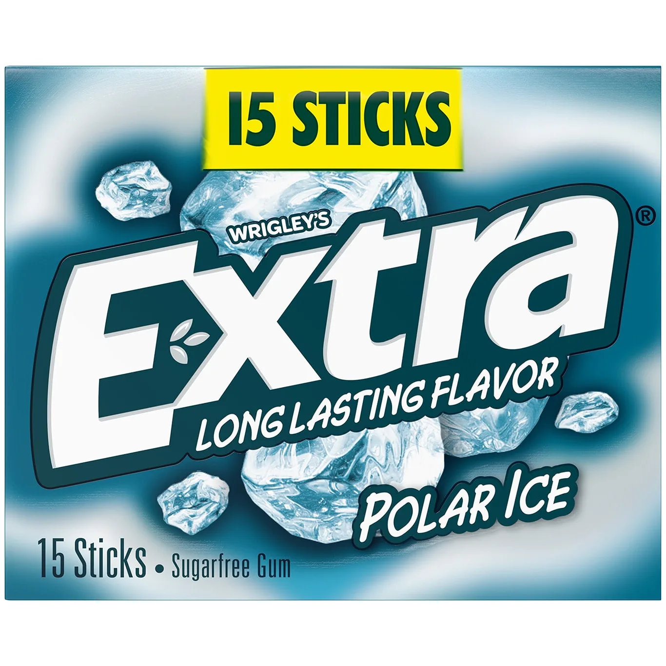 Extra Gum Polar Ice Sugar Free Chewing Gum | Single Pack | 15 Sticks
