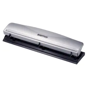 Bostitch Office 3 Hole Punch | 12 Sheet Capacity | Silver | 1