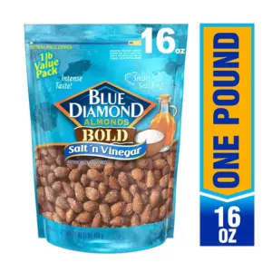Blue Diamond Almonds | Salt 'N Vinegar | 16 Ounce Bag