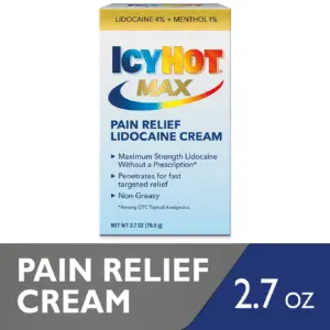 Icy Hot Max Strength Pain Relief Cream With Lidocaine Plus Menthol | 2.7 Ounces