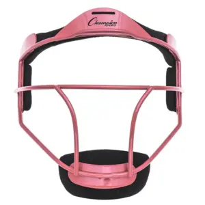 Champion Sports Steel Softball Face Mask | Classic Fielders Masks for Youth | Durable Head Guards | Premium Sports Accessories for Indoors & Outdoors | Pink