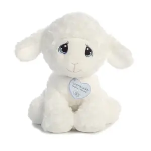 Aurora | Small White Precious Moments | 7.5 Luffie Lamb | Adorable Stuffed Animal