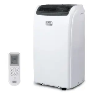 BLACK+DECKER BPACT08WT 4,000 BTU SACC/CEC (8,000 BTU ASHRAE) Portable Air Conditioner | For Room up to 350 sq. ft. | White