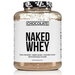 NAKED Whey Protein Supplement Powder | Chocolate | GMO Free | Soy Free | Gluten Free Aid Muscle Growth & Recovery 60 Servings | 5 Ib