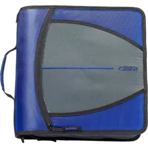 Case It Case-it Mighty Zip Tab 3 3-Ring Zipper Binder Blue (D-146 BLUE) 169802
