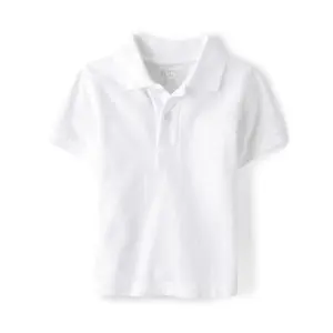 Baby Toddler Boys Uniform Short Sleeve Polo | Sizes 6M-5T | White | 3T