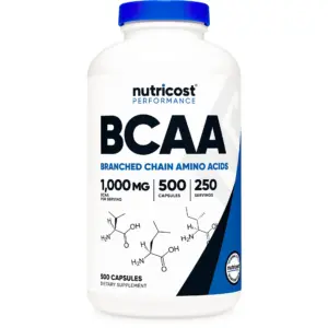 Nutricost BCAA 1000mg | 500 Capsules (250 Serv) | Branched Chain Amino Acids