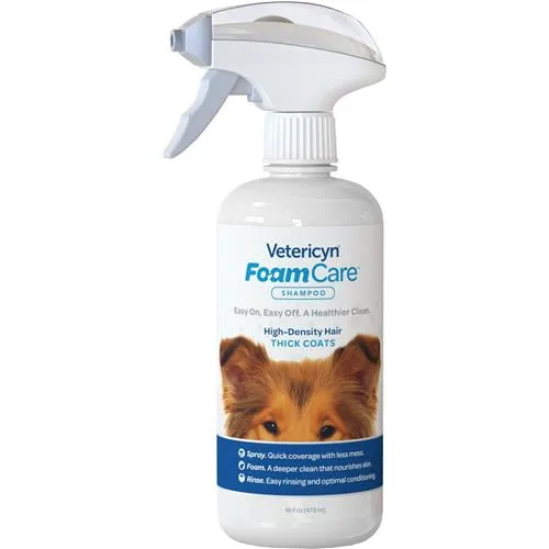 Vetericyn FoamCare Pet Shampoo + Conditioner | Thick Coats | 16oz