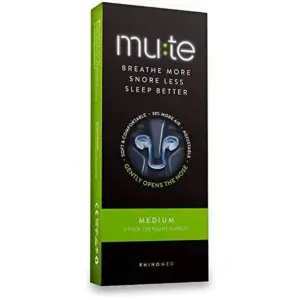 Mute Snoring Nasal Dilator | Medium 3 Pack | Snore Less and Sleep Better | Nasal Strip Alternative | Comfortable Breathing Aids for Better Sleep and Improved Airflow | M