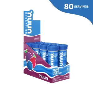 Nuun Sport Electrolyte Tablets for Proactive Hydration | Tri-Berry | 8 | 10 Count Tubes