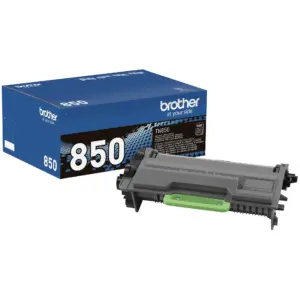 Brother Genuine High Yield Toner Cartridge | TN850 | Replacement Black Toner | Page Yield Up To 8,000 Pages