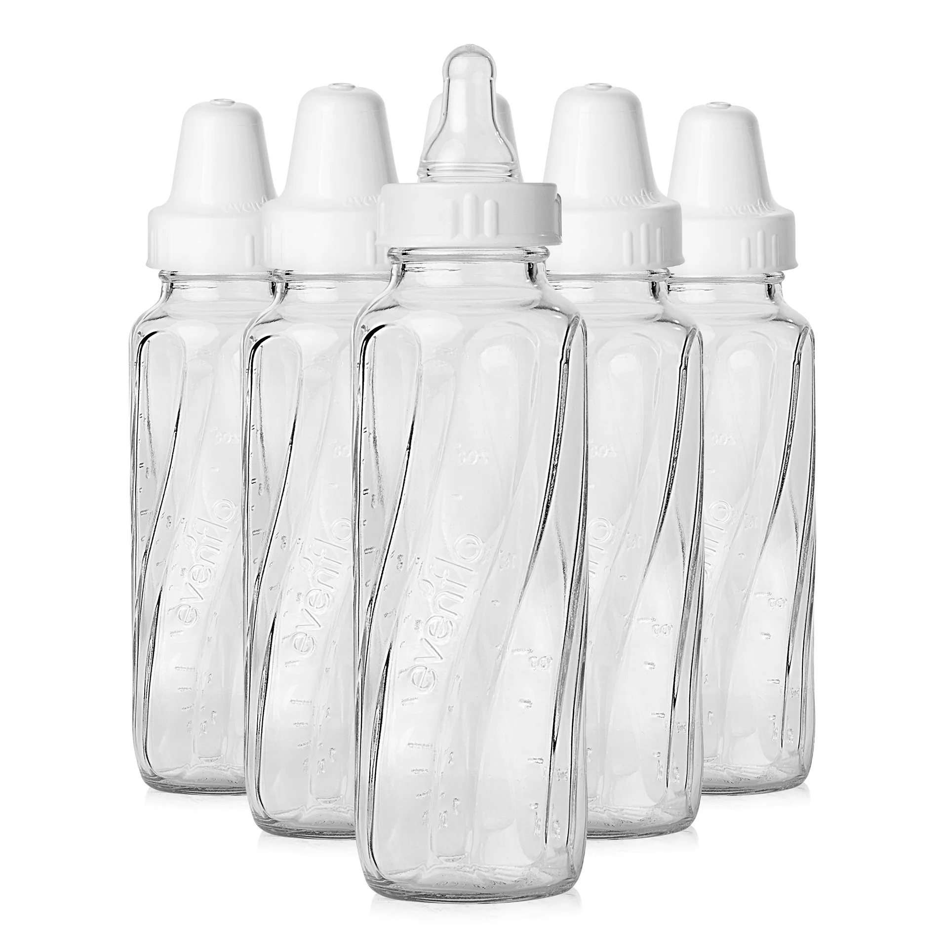 Evenflo Feeding Classic Glass | Twist Bottles | 4 Ounce | 6 Bottles