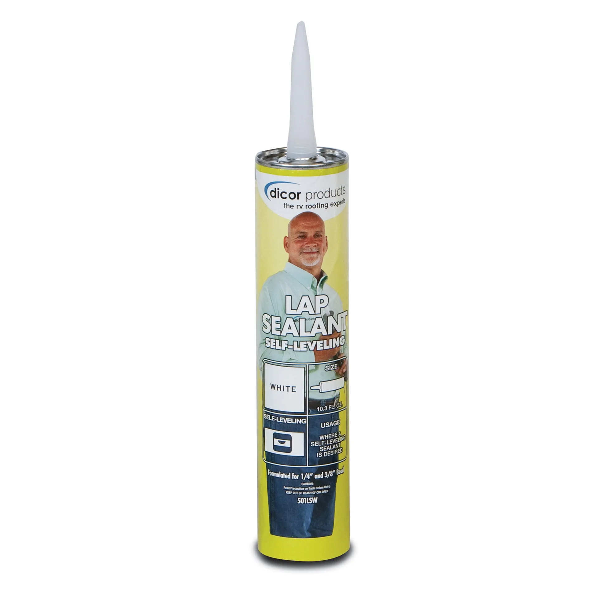 Dicor 501LSB-1 EPDM Self-Leveling Lap Sealant | 10.3 Ounce. Tube | Black | Each
