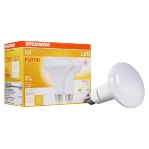 SYLVANIA LED Flood Light Bulb | BR30 | 9W | 2700K | Dimmable | Soft White | 2 Pack | 65 W
