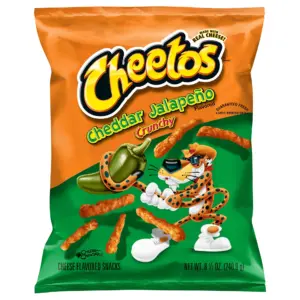Cheetos Crunchy Cheddar Jalapeno Cheese Puff Chips | 8.5oz Bag | Single | Cheddar Jalapeno