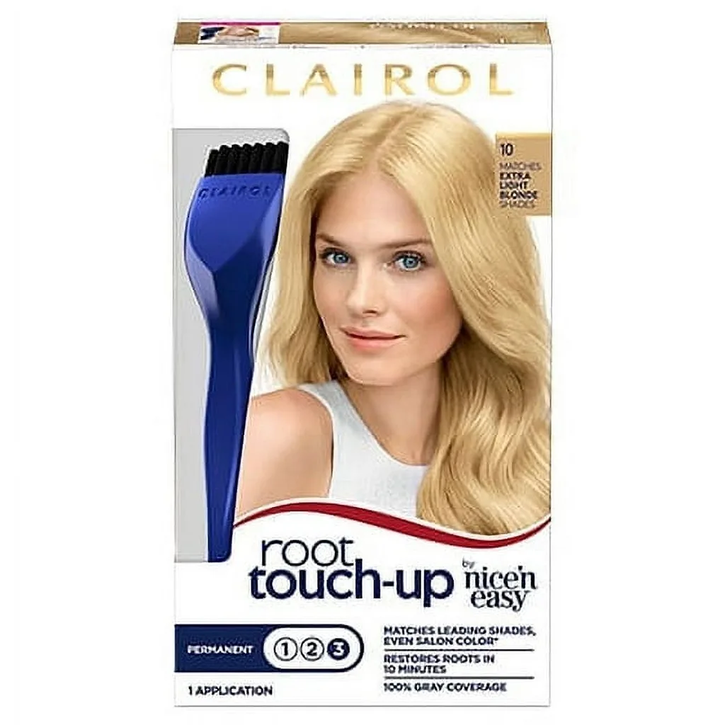 Clairol Root Touch-Up Nice'n Easy Permanent Hair Dye | 10 Extra Light Blonde | Hair Color | 1 Kt