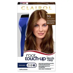 Clairol Root Touch-Up Nice'n Easy Permanent Hair Dye | 5G Medium Golden Brown | Hair Color | 1 Kt