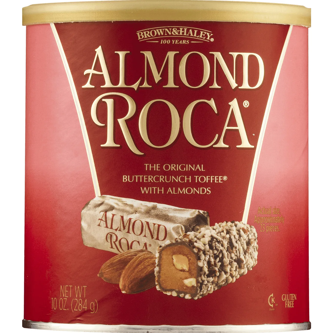 Brown and Haley Roca Buttercrunch Toffee with Chocolate and Almonds | 10 Ounce